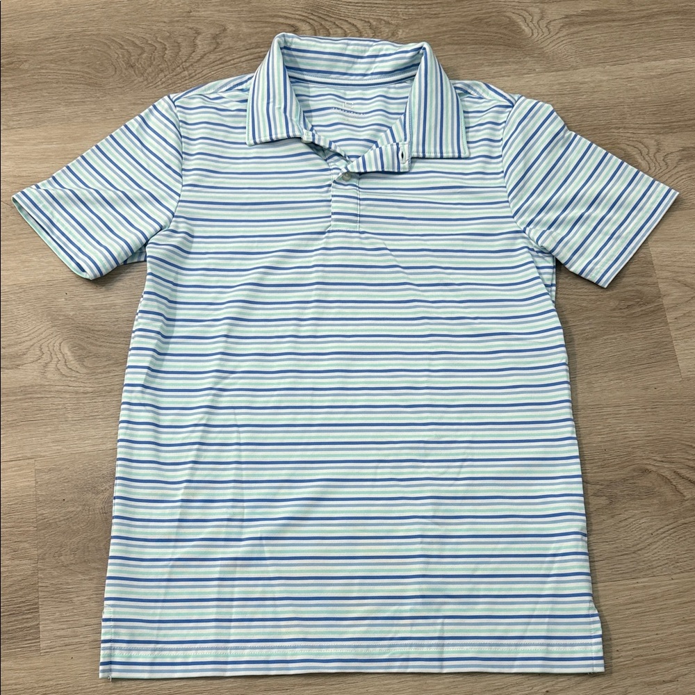 Striped Blue and White boys Polo Shirt